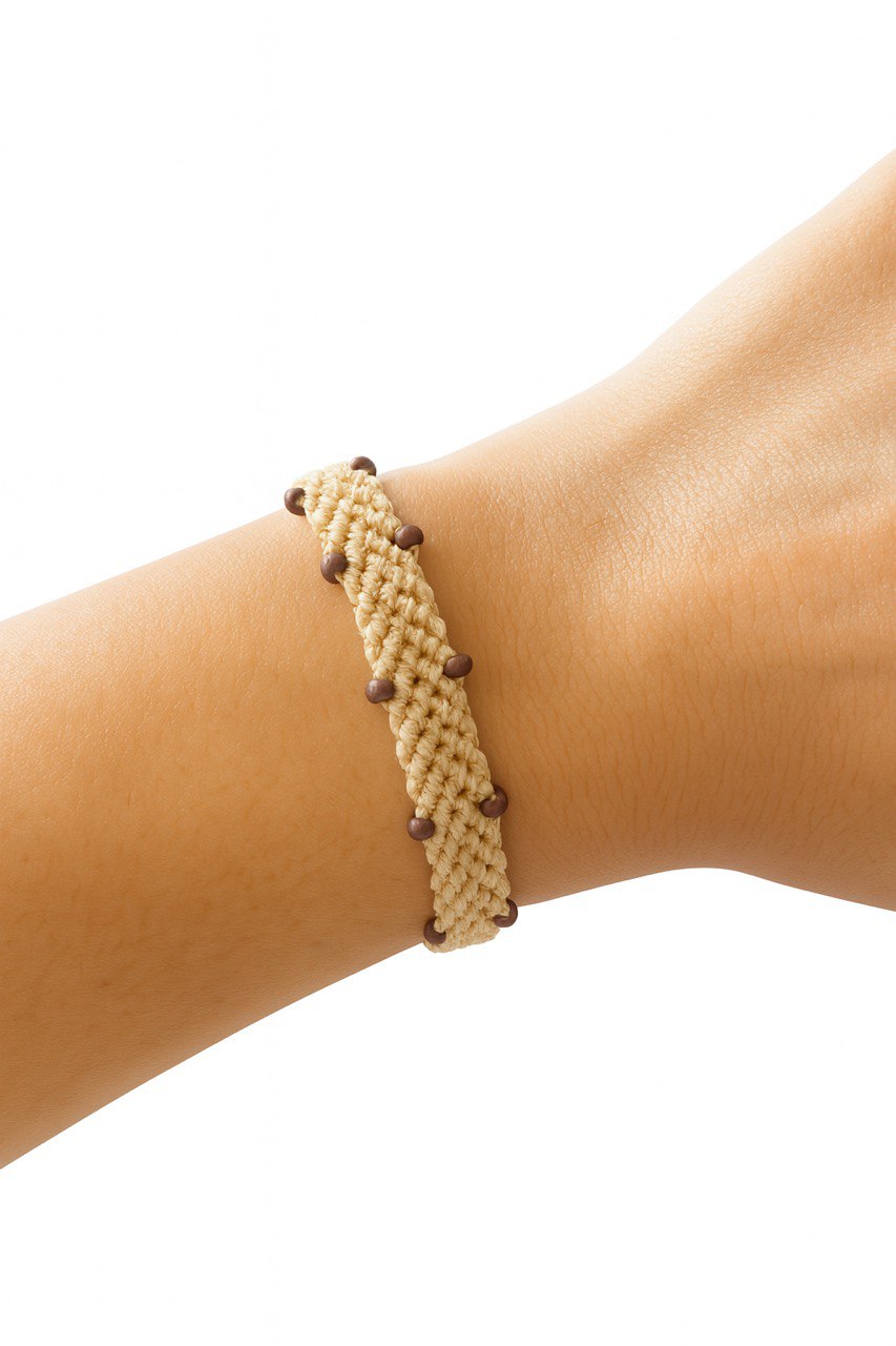 Stria - Handmade Macramé Bracelet – Custom Woven with Beads