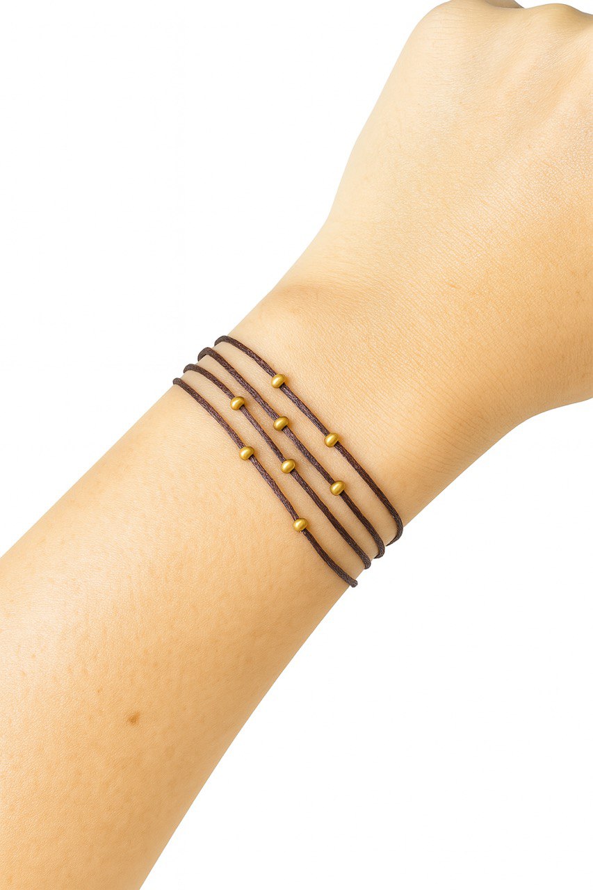 Echo - Minimal Beaded Strand Bracelet β Adjustable & Handmade