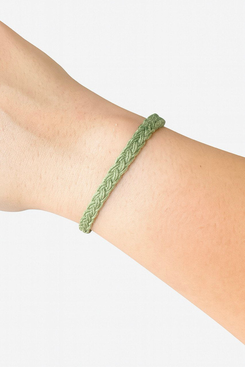 Tress - Braided Cotton Cord Bracelet – Handmade Minimalist Adjustable Unisex Wristband