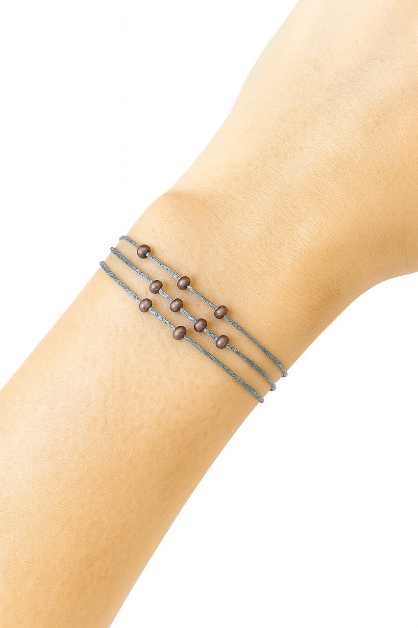 Echo - Minimal Beaded Strand Bracelet – Adjustable & Handmade