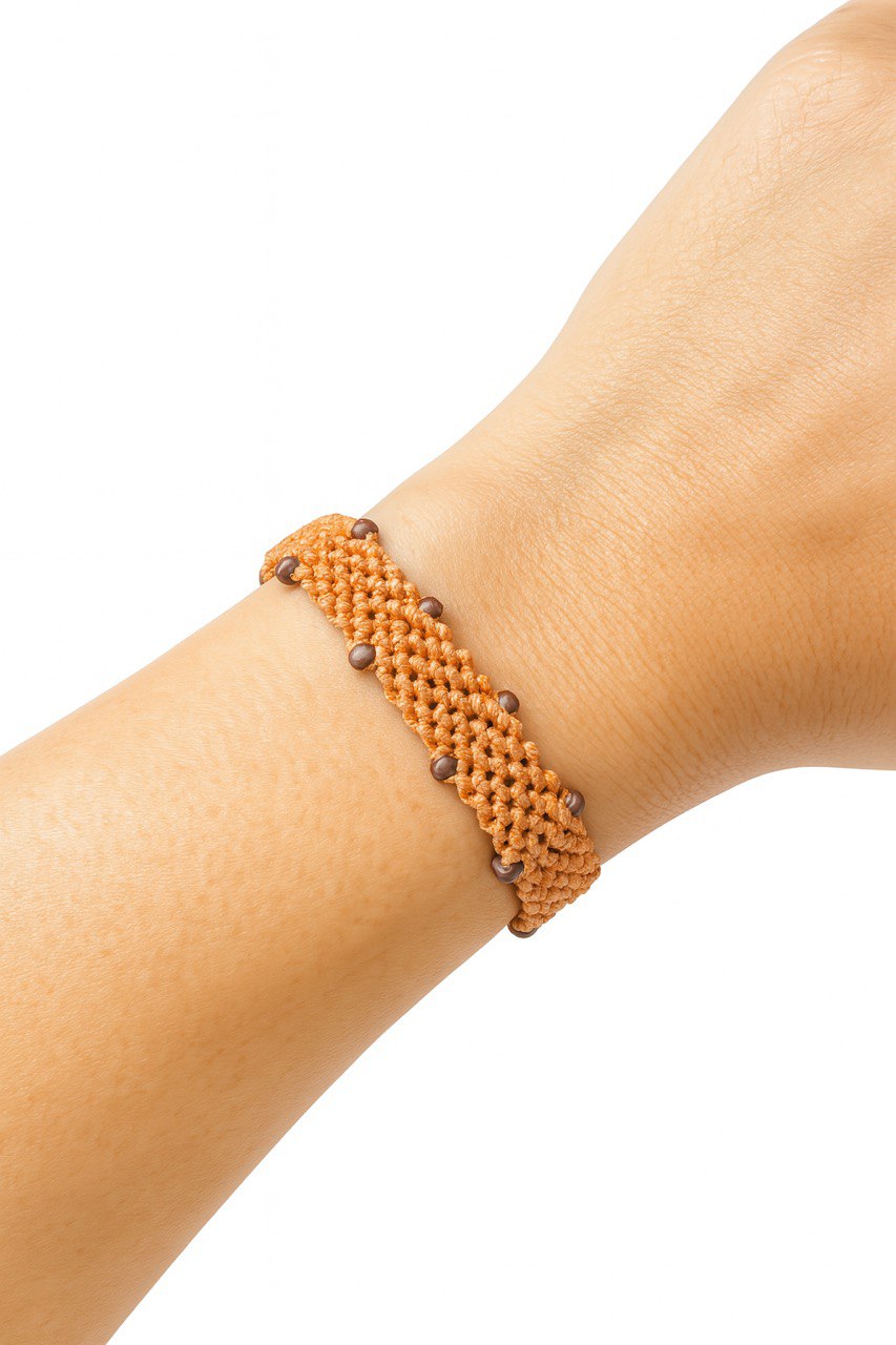 Stria - Handmade Macramé Bracelet – Custom Woven with Beads