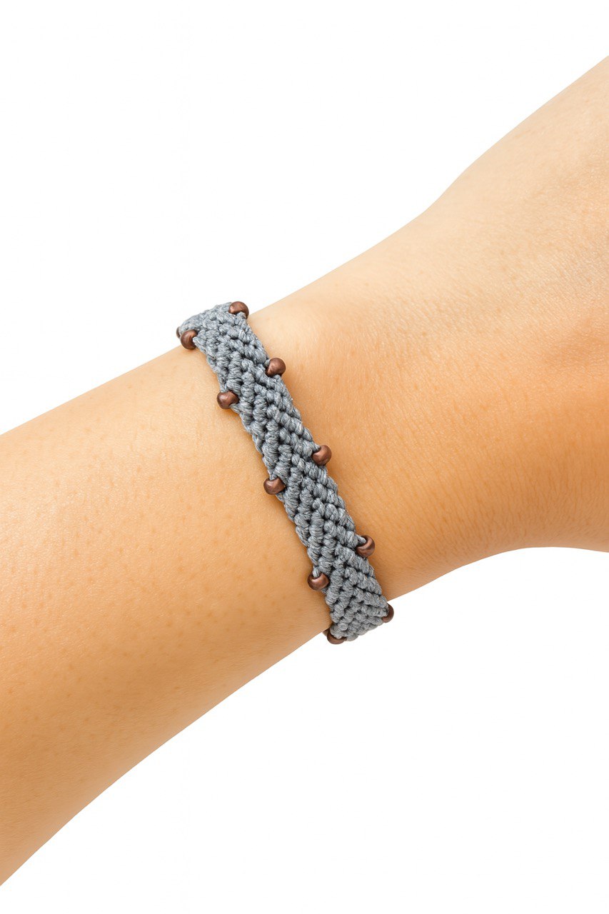 Stria - Handmade Macramé Bracelet – Custom Woven with Beads