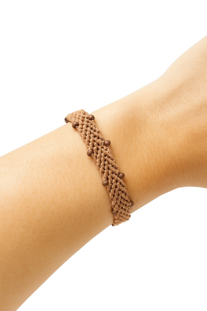 Stria - Handmade Macramé Bracelet – Custom Woven with Beads