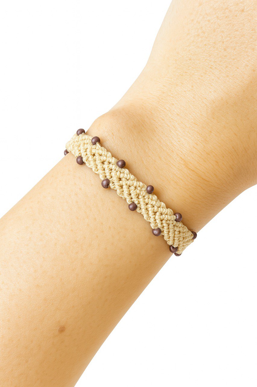 Stria - Handmade Macramé Bracelet – Custom Woven with Beads