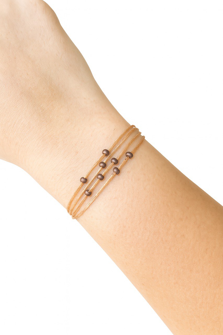Echo - Minimal Beaded Strand Bracelet – Adjustable & Handmade