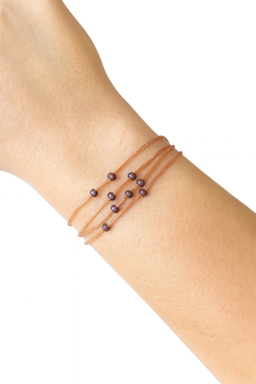 Echo - Minimal Beaded Strand Bracelet – Adjustable & Handmade