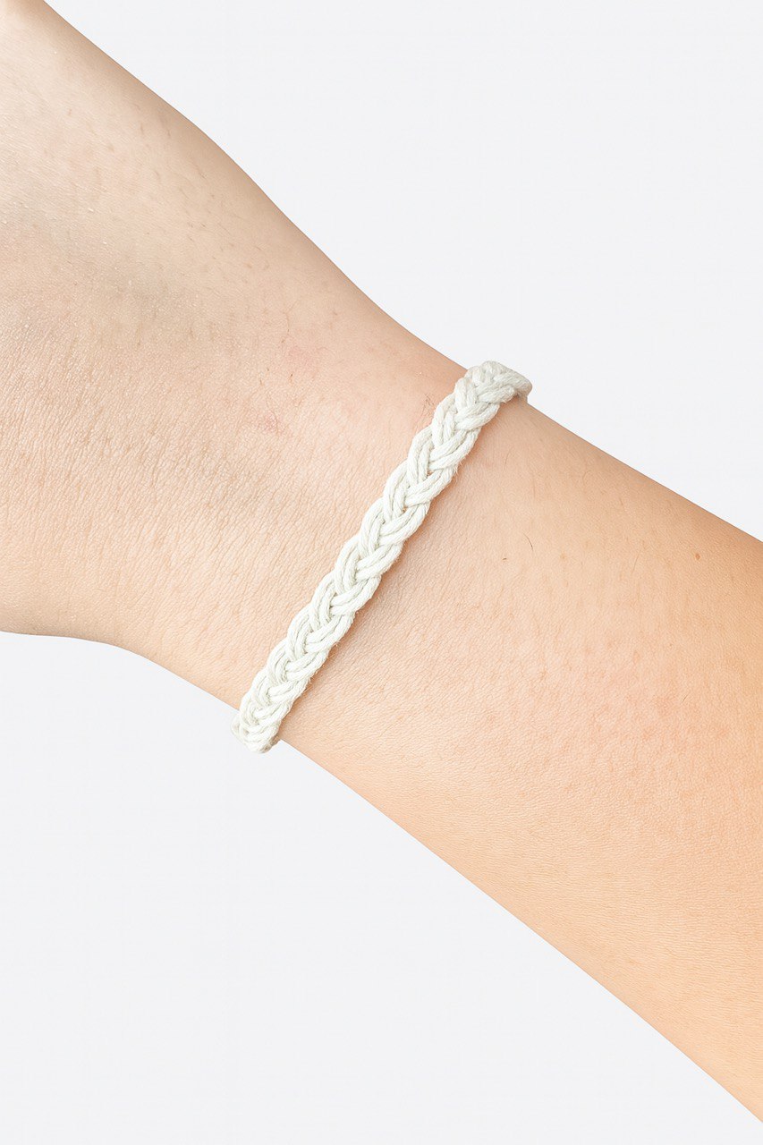 Tress - Braided Cotton Cord Bracelet – Handmade Minimalist Adjustable Unisex Wristband