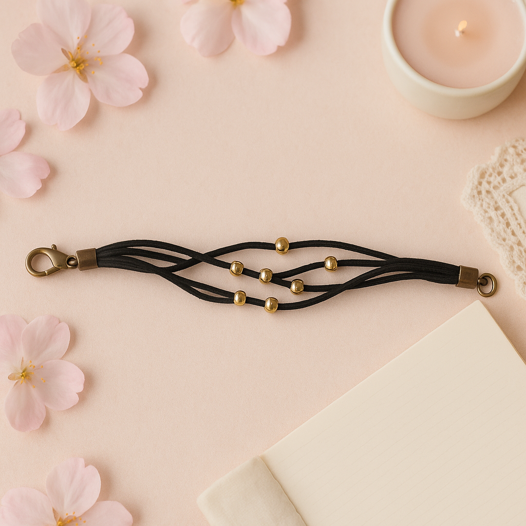 Echo - Minimal Beaded Strand Bracelet – Adjustable & Handmade