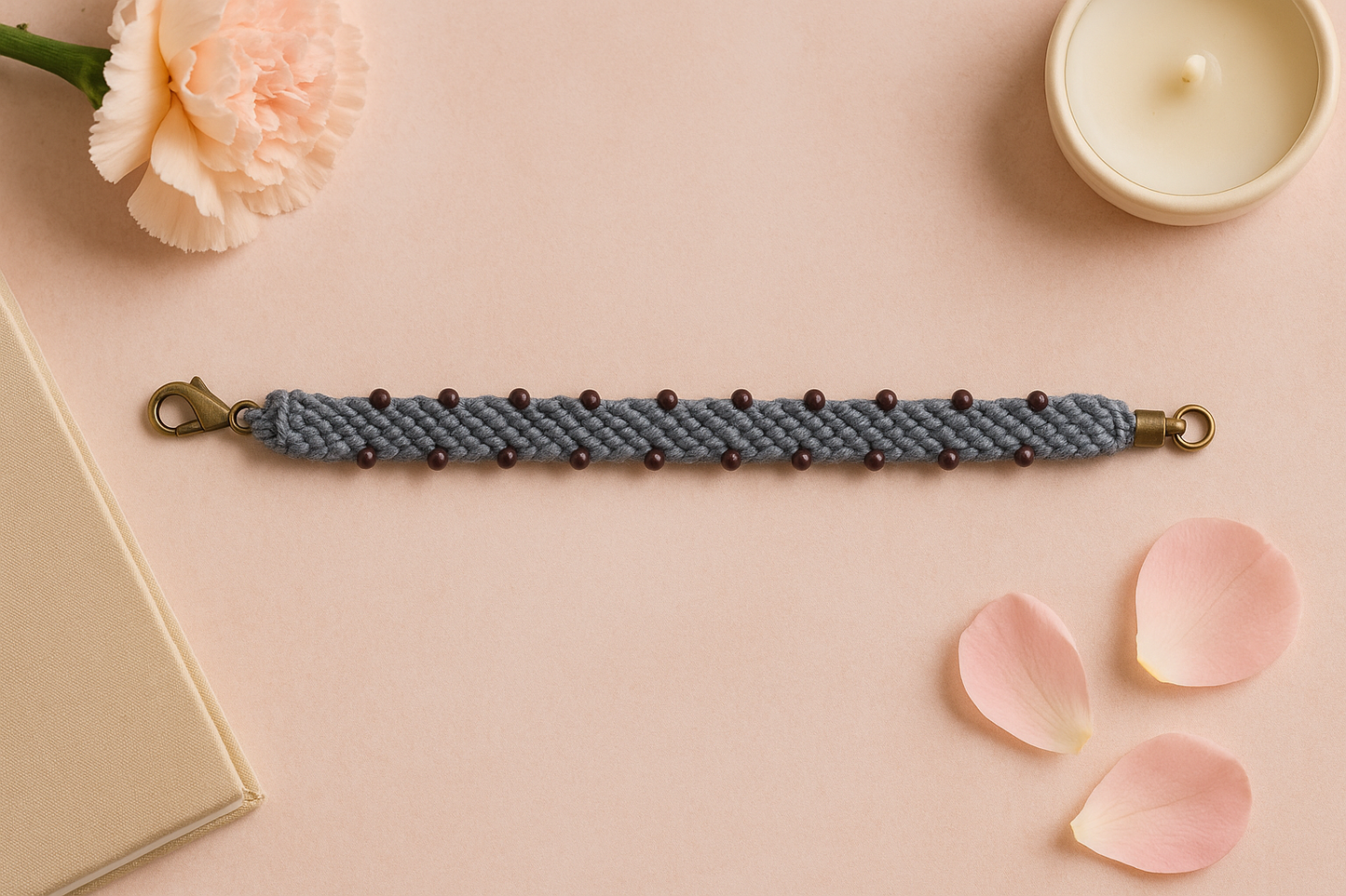 Stria - Handmade Macramé Bracelet – Custom Woven with Beads