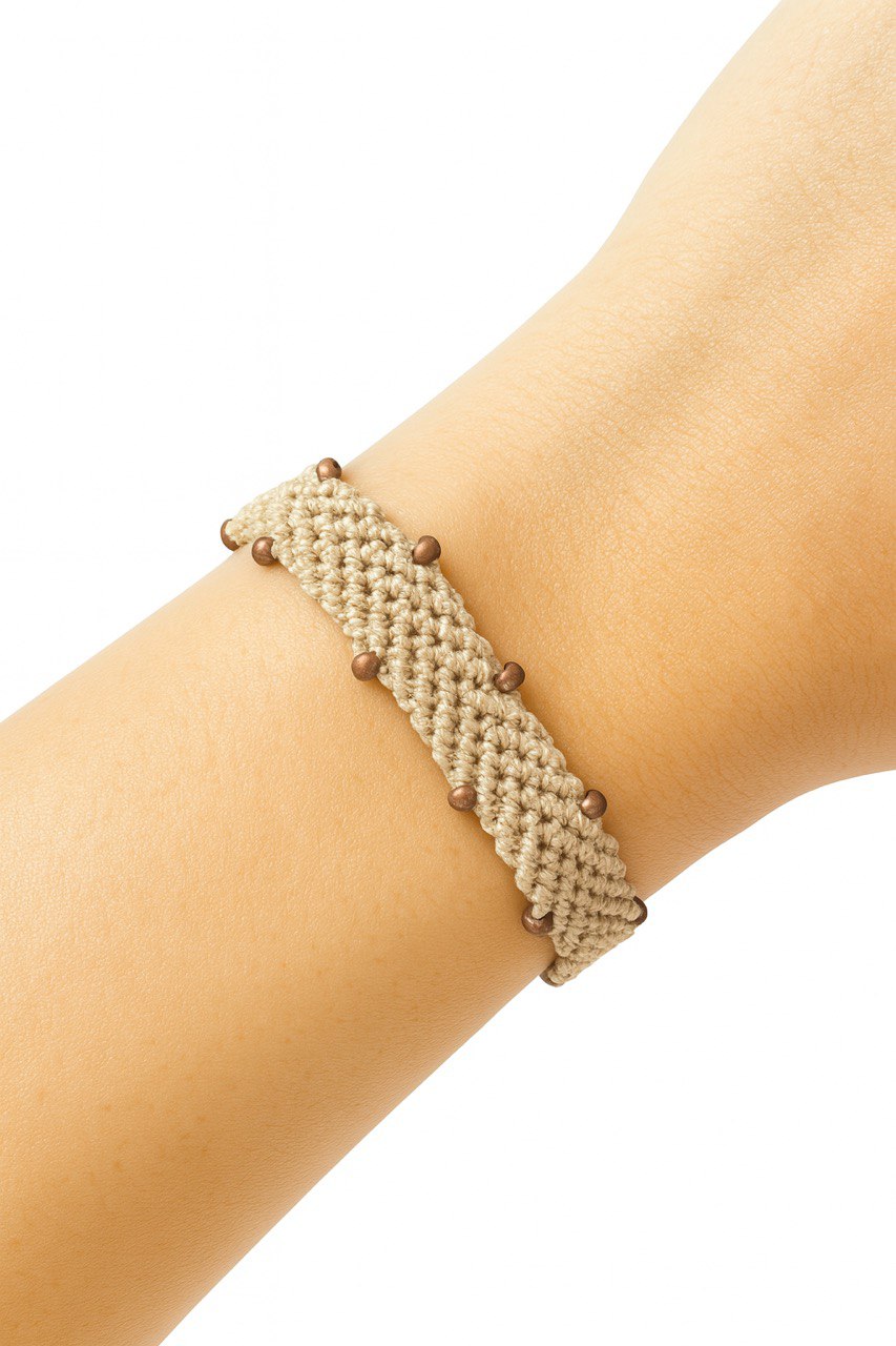 Stria - Handmade Macramé Bracelet – Custom Woven with Beads